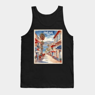 Frejus France Vintage Travel Poster Tourism Tank Top